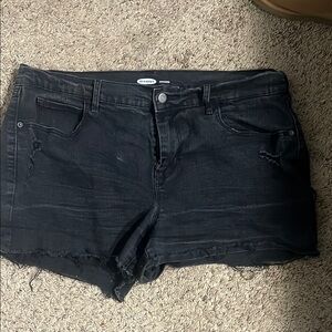 Old Navy Black Jean Shorts Sleek Cut-Off Style